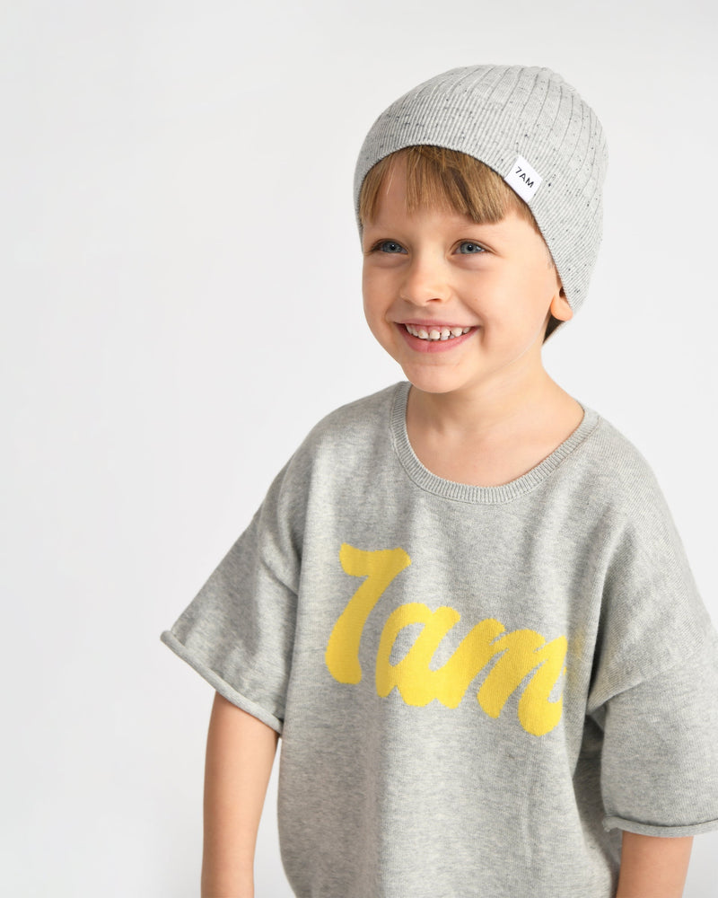 7AM - Tee Boxy - Heather Grey - 18-24M