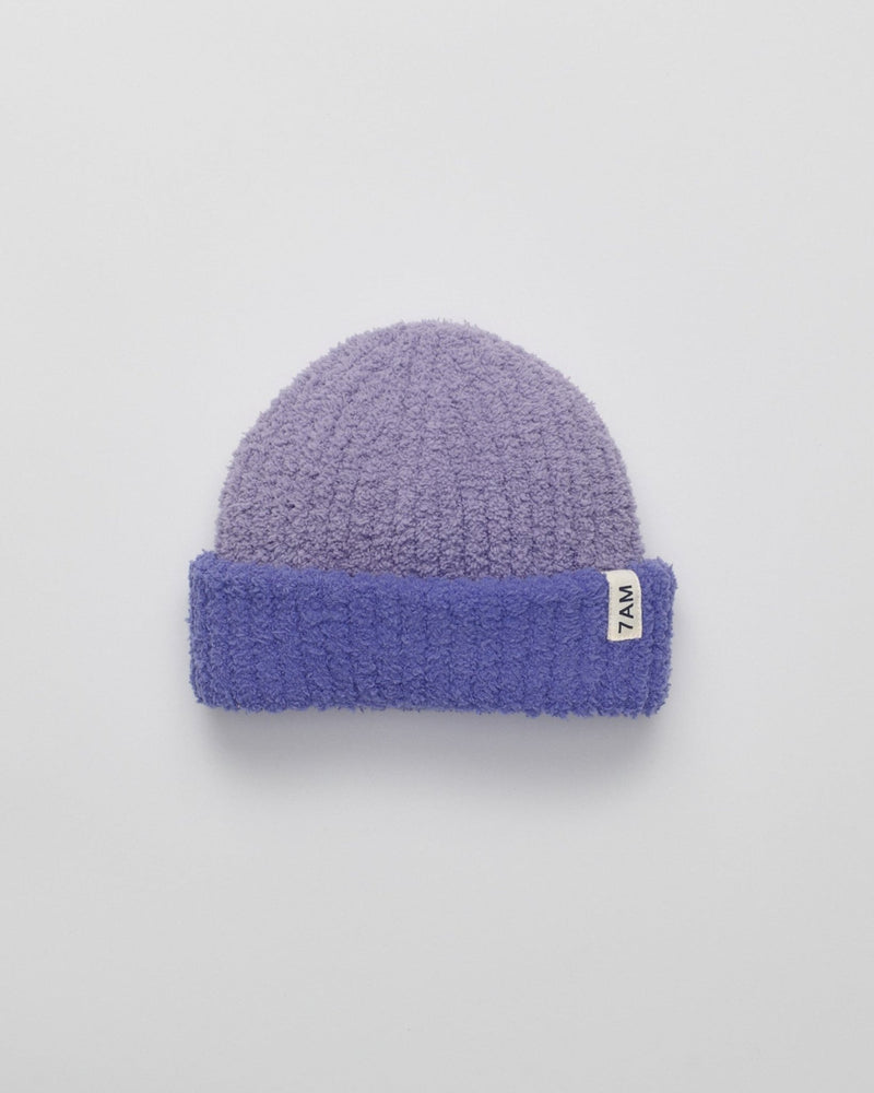 7AM - 2 - Tone Ribbed Beanie - Taro / Imperial - 0 - 6M Apparel & Accessories