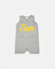 7AM - 7AM Logo Boxy Romper | Classic Boxy Infant Romper with Signature Logo Mother & Baby Heather Grey 6 - 12M