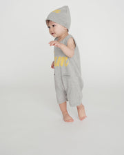 7AM - 7AM Logo Boxy Romper | Classic Boxy Infant Romper with Signature Logo Mother & Baby Heather Grey 6 - 12M