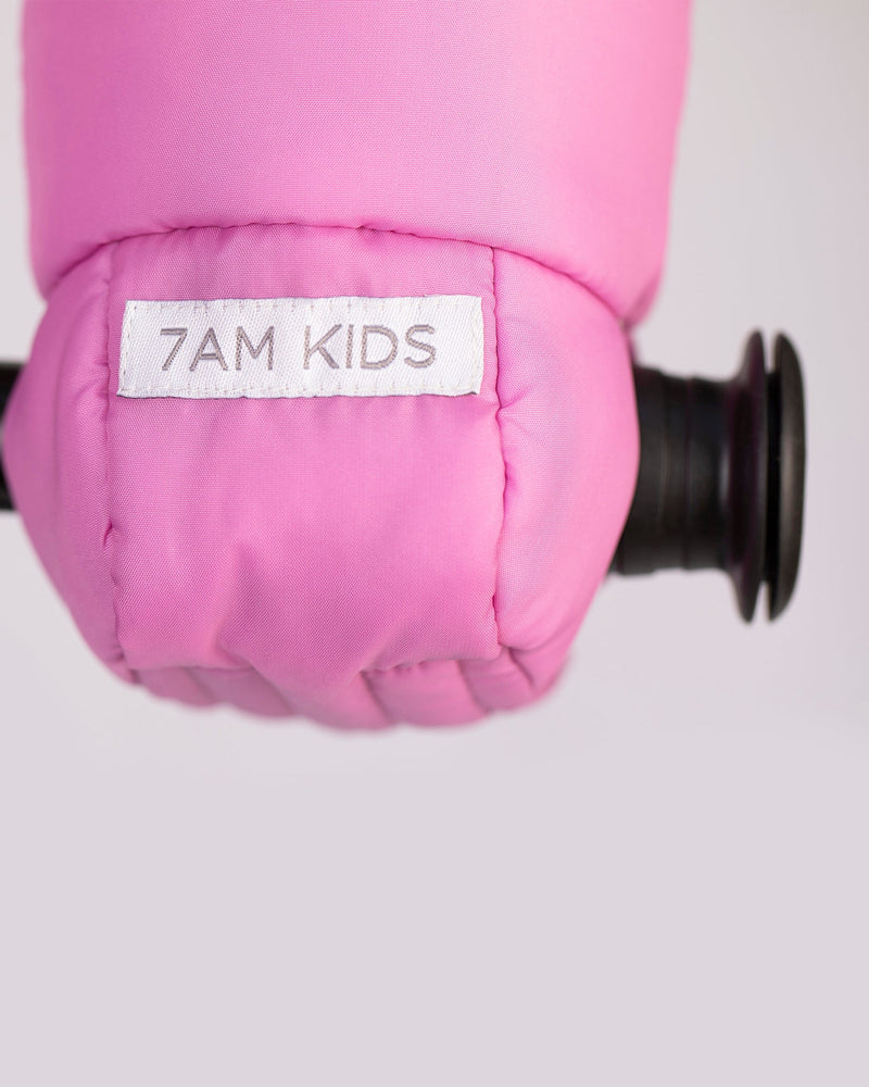 7AM - Kids Scooter Warmmuffs - Bows - Hot Pink - 2-4T