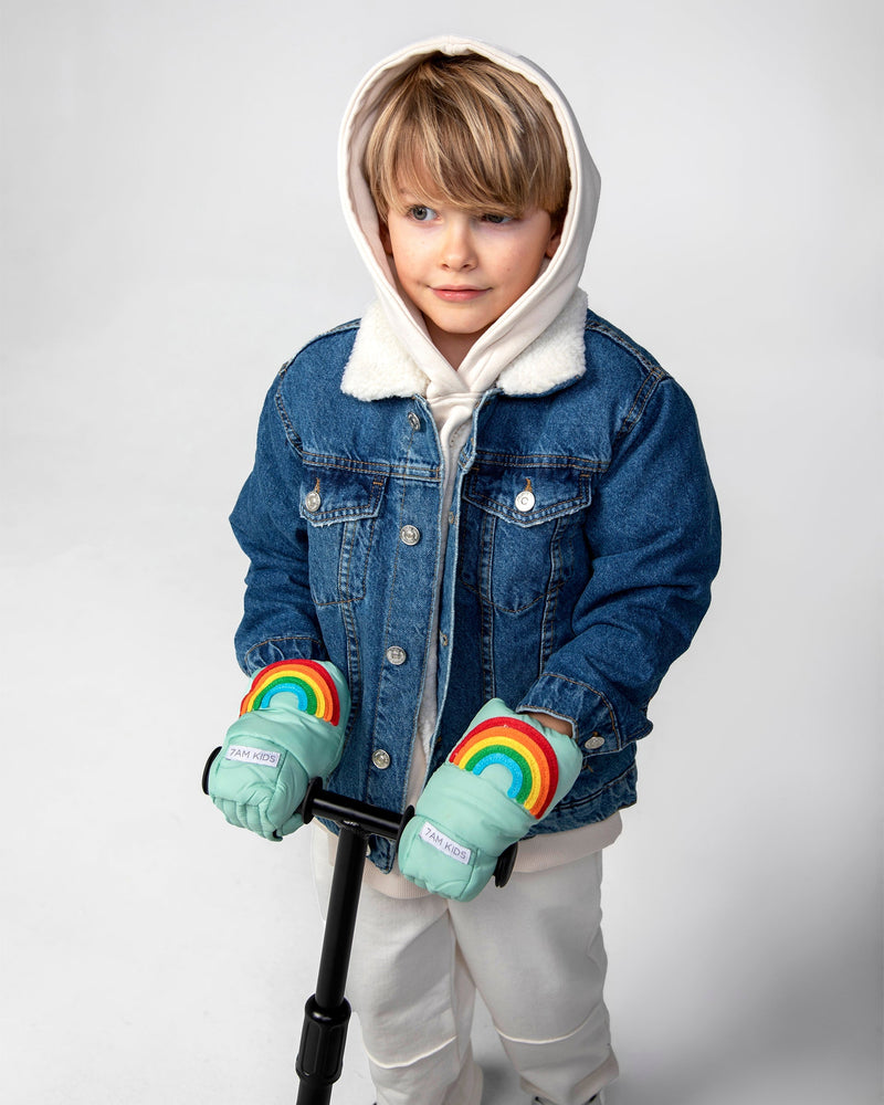 7AM - Kids Scooter Warmmuffs - Rainbow Appliqué