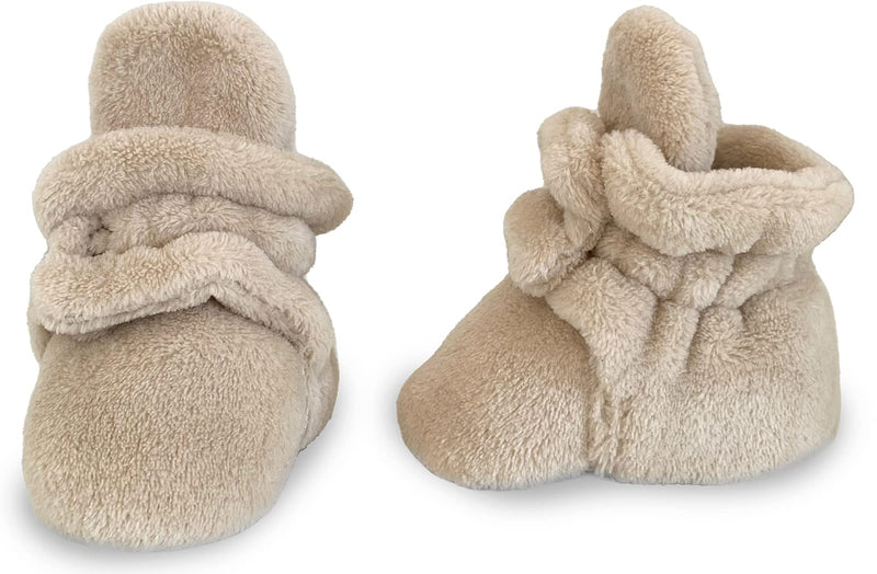 7AM - Baby Booties - Plush | Cozy Soft Booties for Infants and Toddlers Mother & Baby Sand 12 - 18M