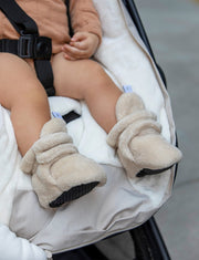 7AM - Baby Booties - Plush | Cozy Soft Booties for Infants and Toddlers Mother & Baby Sand 12 - 18M