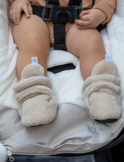 7AM - Baby Booties - Plush | Cozy Soft Booties for Infants and Toddlers Mother & Baby Sand 12 - 18M