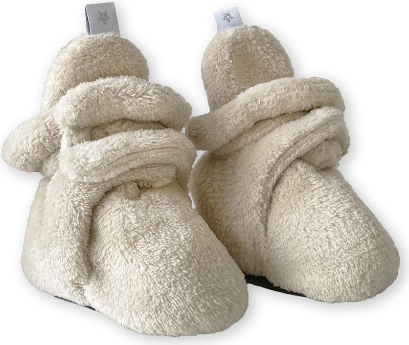 7AM - Baby Booties - Plush | Cozy Soft Booties for Infants and Toddlers Mother & Baby Sand 12 - 18M