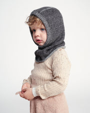 7AM - Balaclava Chunky | Kids Knit Balaclava Winter Hat Cold - Weather Warmth Mother & Baby Black Melange