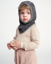 7AM - Balaclava Chunky | Kids Knit Balaclava Winter Hat Cold - Weather Warmth Mother & Baby Black Melange