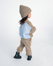 7AM - Beanie - Chunky Mother & Baby Ash Rose 0 - 6M