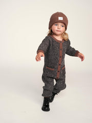 7AM - Beanie - Chunky Mother & Baby Ash Rose 0 - 6M