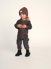 7AM - Beanie - Chunky Mother & Baby Ash Rose 0 - 6M