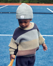 7AM - Beanie - Chunky Mother & Baby Ash Rose 0 - 6M