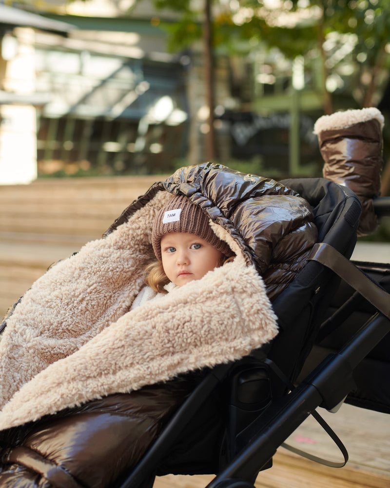 7AM - Beanie - Chunky Mother & Baby Ash Rose 0 - 6M