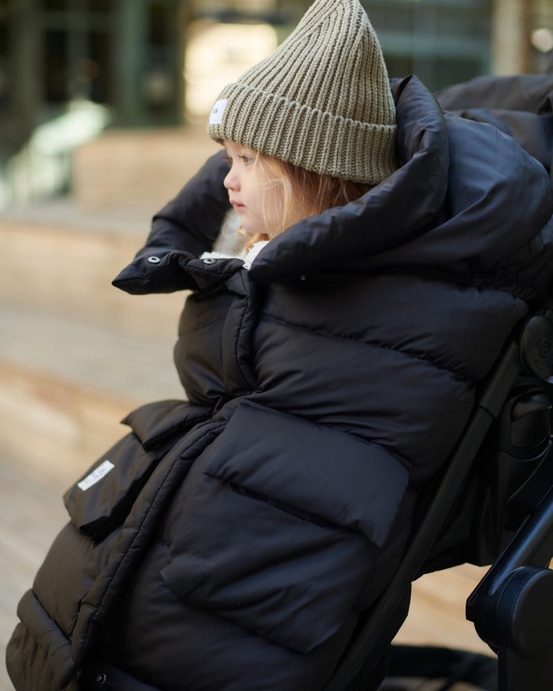 7AM - Beanie - Chunky Mother & Baby Ash Rose 0 - 6M