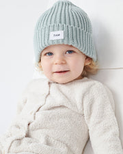 7AM - Beanie - Chunky Mother & Baby Ash Rose 0 - 6M