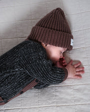 7AM - Beanie - Chunky Mother & Baby Ash Rose 0 - 6M