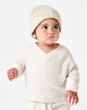 7AM - Beanie - Chunky Mother & Baby Ash Rose 0 - 6M