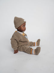 7AM - Beanie - Chunky Mother & Baby Ash Rose 0 - 6M