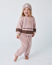 7AM - Beanie - Chunky Mother & Baby Ash Rose 0 - 6M