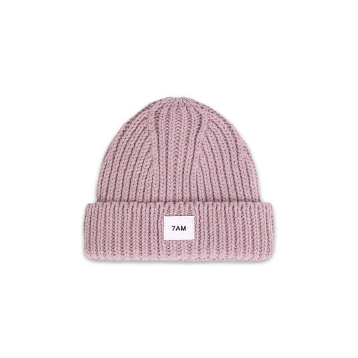 7AM - Beanie - Fuzzy | Soft Knit Baby and Kids Winter Hat for Cold Weather Mother & Baby Ash Rose / Vivid Pink 0 - 6M