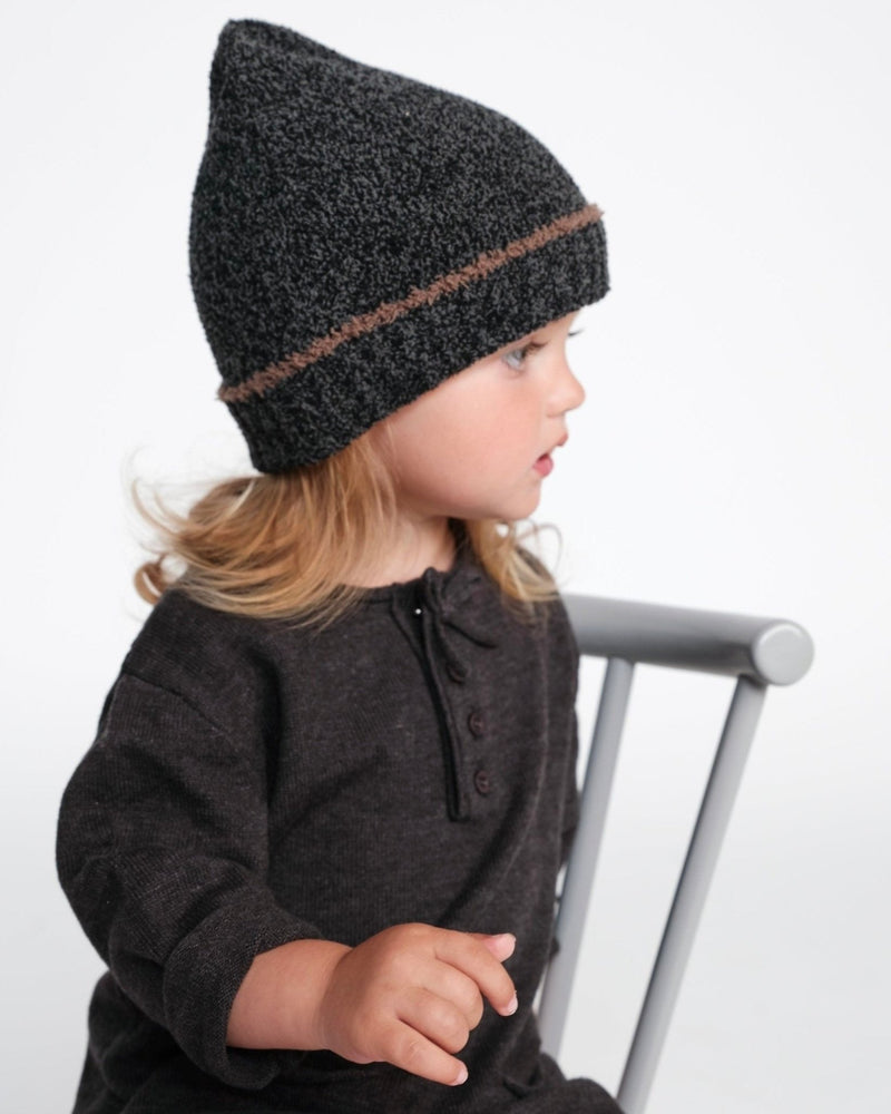 7AM - Beanie - Fuzzy | Soft Knit Baby and Kids Winter Hat for Cold Weather Mother & Baby Black Melange 0 - 6M