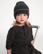 7AM - Beanie - Fuzzy | Soft Knit Baby and Kids Winter Hat for Cold Weather Mother & Baby Black Melange 0 - 6M