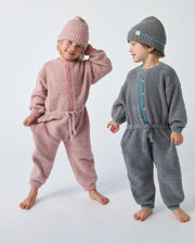 7AM - Beanie - Fuzzy | Soft Knit Baby and Kids Winter Hat for Cold Weather Mother & Baby Gris / Bright Cyan 0 - 6M