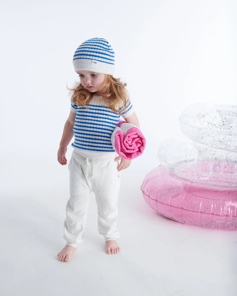 7AM - Beanie Marinière - Ribbed | Baby Knit Hat Collection for Infants and Toddlers, Soft Apparel & Accessories 0 - 6M