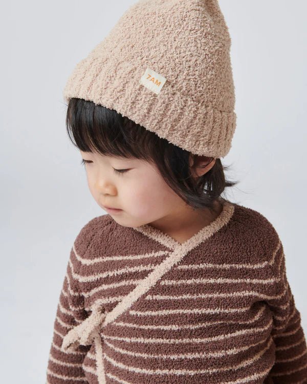 7AM - Beanies - set of 2 - Ash Rose, Ecru - 6M - 18M Mother & Baby