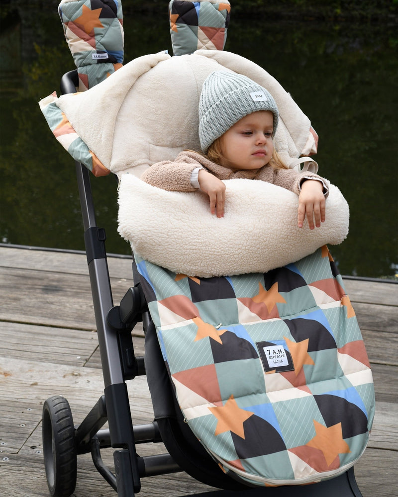 7AM - BenjiPOD - Prints Sherpa | Baby Sleep Pod for Infants and Toddlers Compatible with Strollers Mother & Baby 0 - 18M Copenhagen