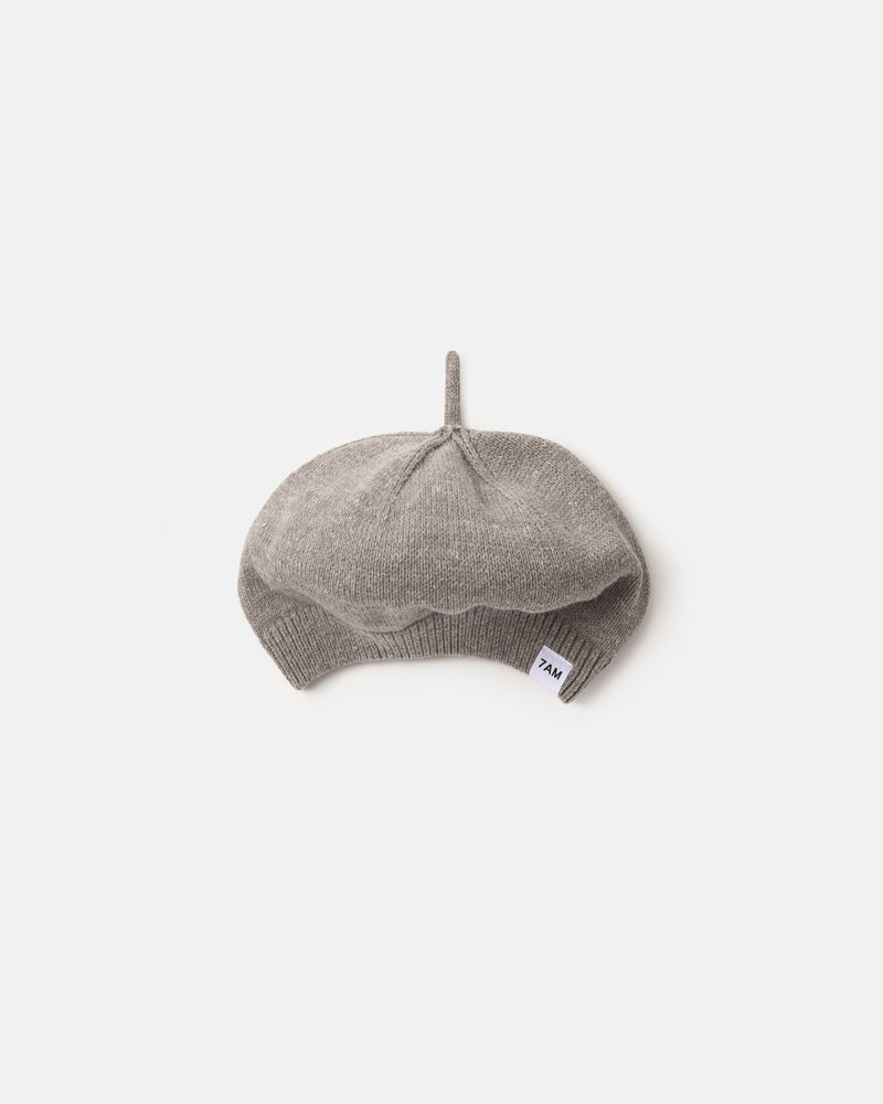 7AM - Beret Chunky | Kids Chunky Knit Beret Hat for Babies and Children Apparel & Accessories Grey 1 - 3T