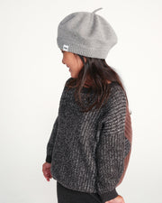 7AM - Beret Chunky | Kids Chunky Knit Beret Hat for Babies and Children Apparel & Accessories Grey 1 - 3T