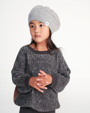 7AM - Beret Chunky | Kids Chunky Knit Beret Hat for Babies and Children Apparel & Accessories Grey 1 - 3T