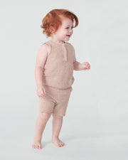 7AM - Biker Shorts - Fuzzy Mother & Baby Pecan 0 - 3M
