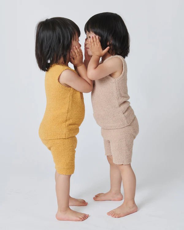 7AM - Biker Shorts - Fuzzy Mother & Baby Pecan 0 - 3M