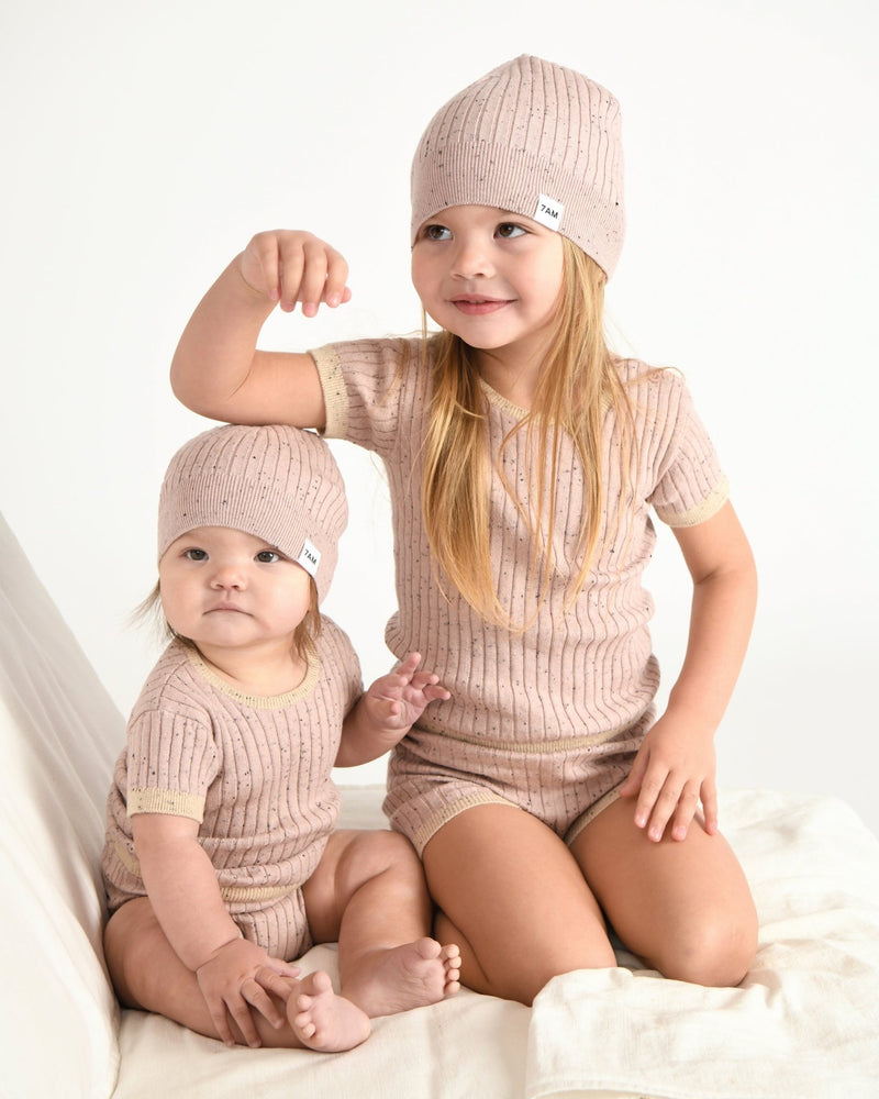 7AM - Biker Shorts - Hug Me Mother & Baby Heather Grey 0 - 3M