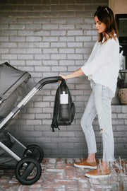 7AM - BK718 Diaper Backpack | Black Luggage & Bags