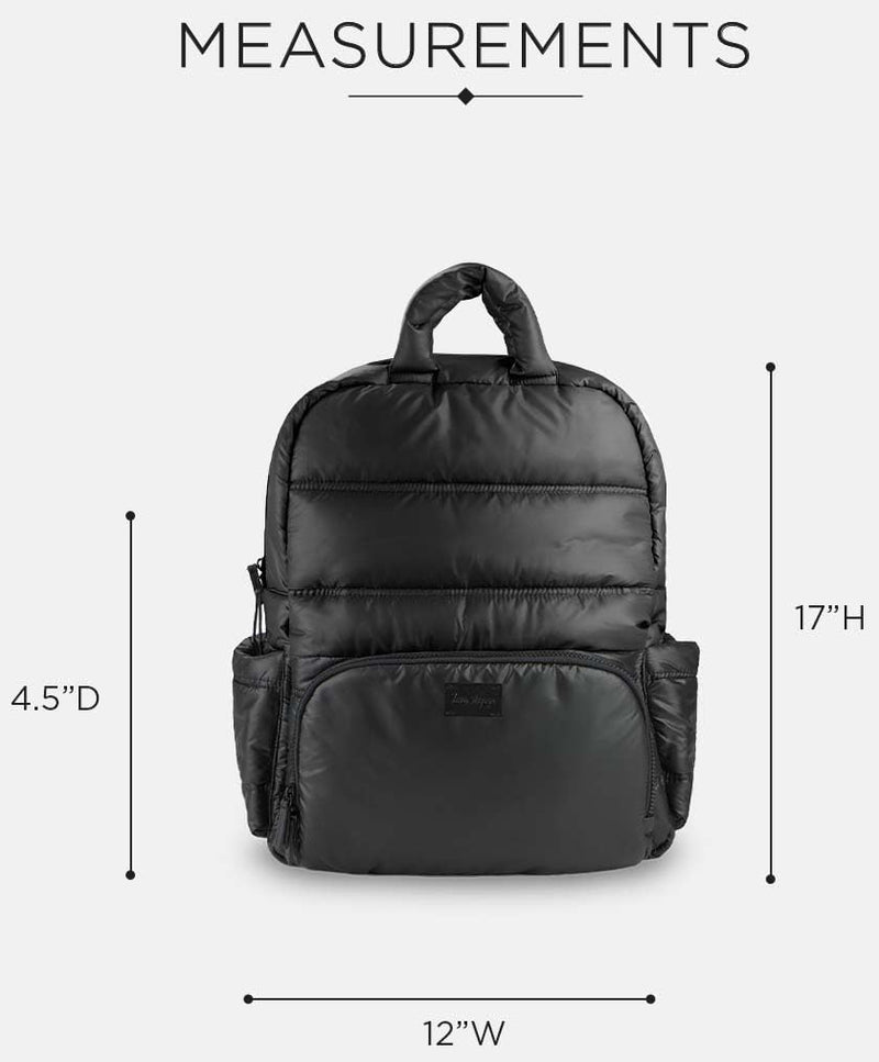 7AM - BK718 Diaper Backpack | Black Luggage & Bags