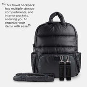 7AM - BK718 Diaper Backpack | Black Luggage & Bags