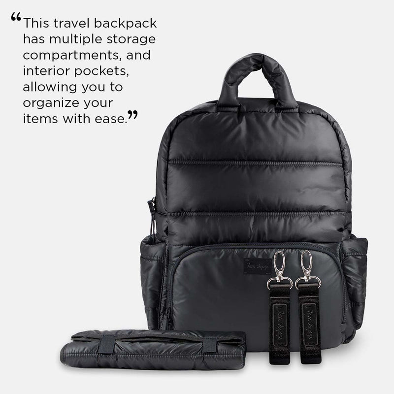 7AM - BK718 Diaper Backpack | Black Luggage & Bags