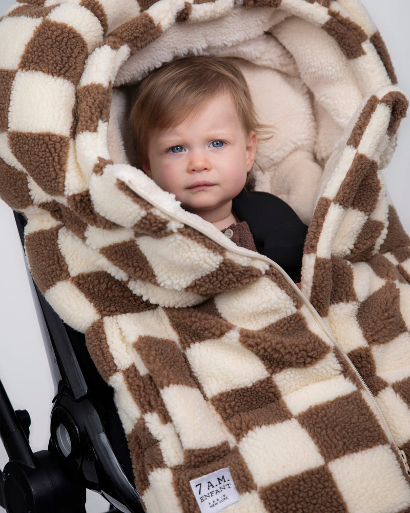 7AM - Blanket 212 evolution - Checker Berber Mother & Baby Checkers Tan