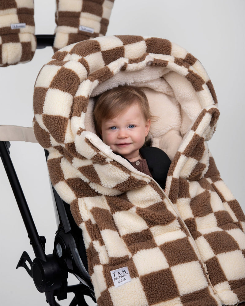7AM - Blanket 212 evolution - Checker Berber Mother & Baby Checkers Tan