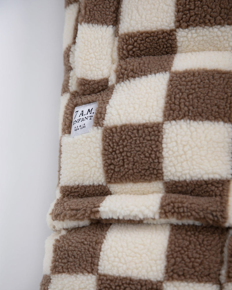 7AM - Blanket 212 evolution - Checker Berber Mother & Baby Checkers Tan