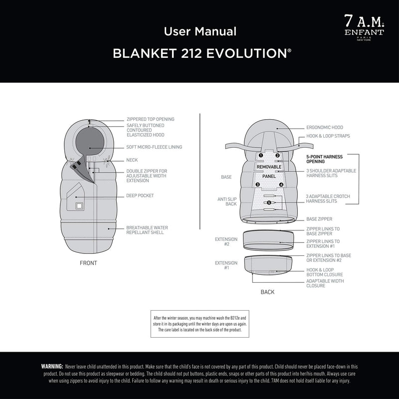 7AM - Blanket 212 Evolution | Metallic Lilac - 6M - 4T Mother & Baby