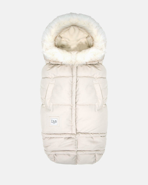 7AM - Blanket 212 Evolution Tundra Mother & Baby White Fur & Beige Heather