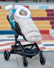 7AM - Blanket 212 Evolution Tundra Mother & Baby White Fur & Beige Heather