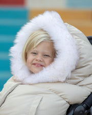 7AM - Blanket 212 Evolution Tundra Mother & Baby White Fur & Beige Heather