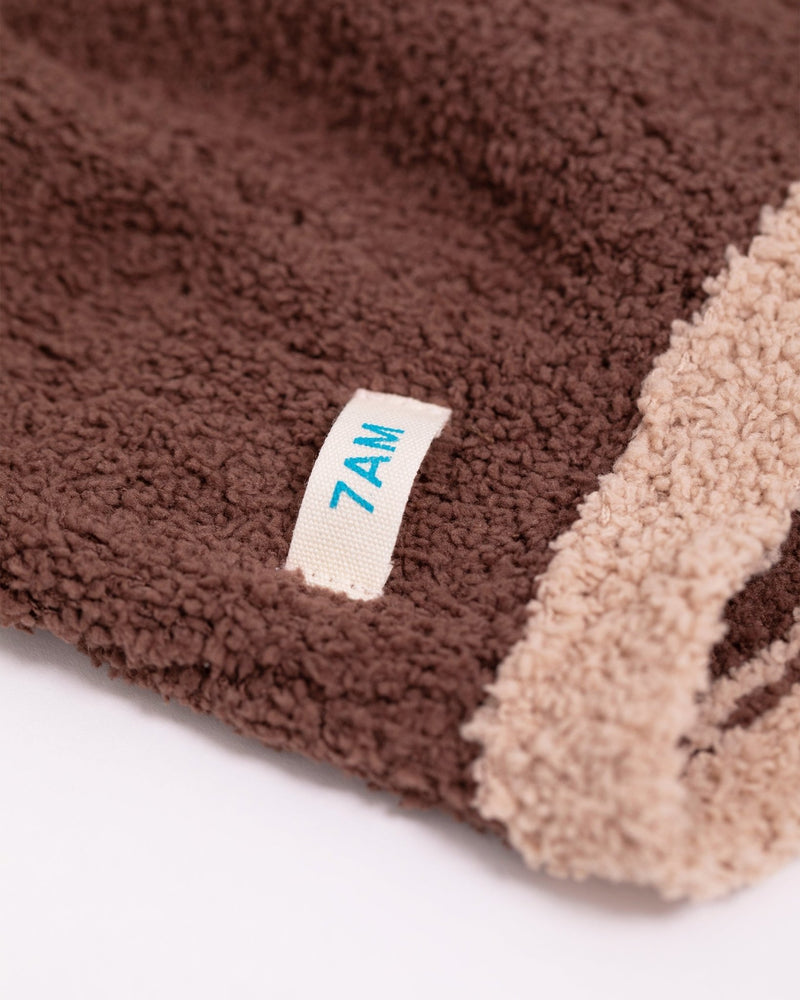 7AM - Bonnet - Fuzzy | Cozy Insulated Baby Bonnet for Stroller & Car Seat Mother & Baby Choco