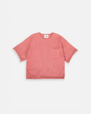 7AM - Boxy Cotton Tee Pocket Mother & Baby Coral 3 - 4T