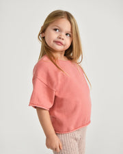 7AM - Boxy Cotton Tee Pocket Mother & Baby Sage 3 - 4T